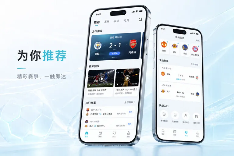 虎扑 App核心亮点，赛程比分更好找 页面展示